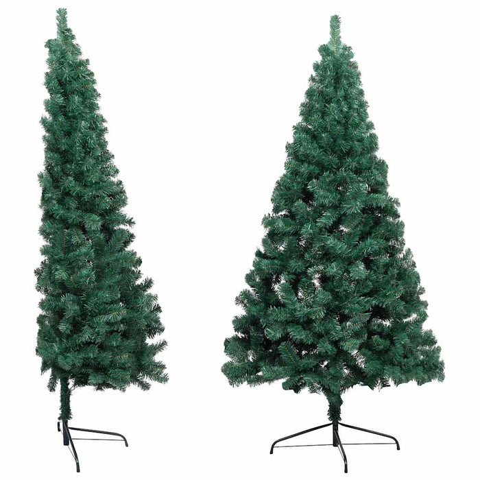 Jumătate brad Crăciun artificial cu set globuri verde 180 cm WALTI