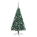 Jumătate brad Crăciun artificial cu set globuri verde 240 cm - WALTI WALTI