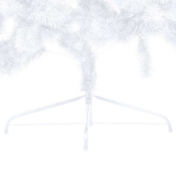 Jumătate brad Crăciun artificial cu set globuri, alb, 120 cm WALTI