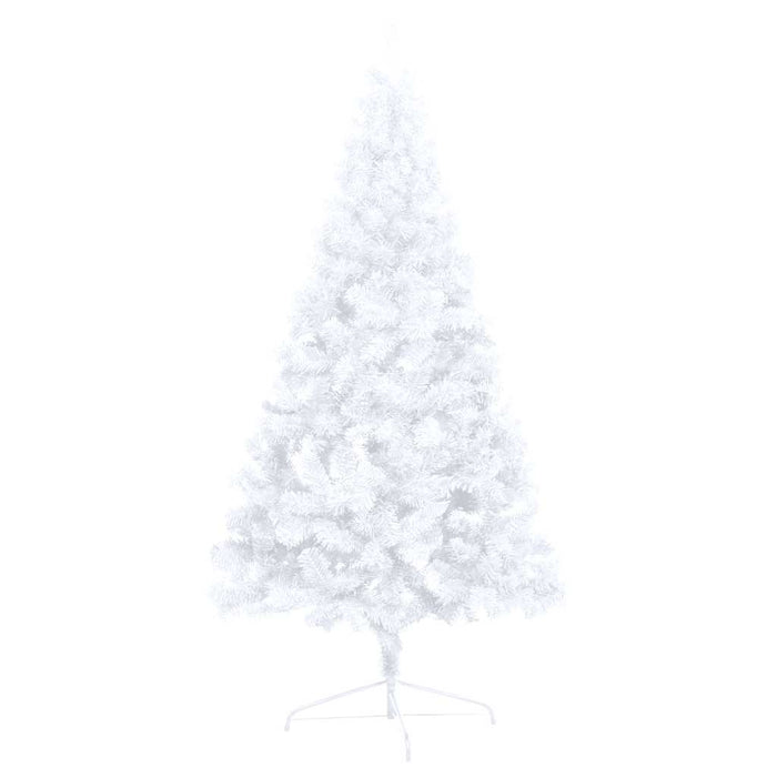 Jumătate brad Crăciun pre-iluminat cu set globuri, alb, 150 cm WALTI