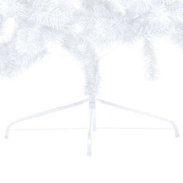 Jumătate brad Crăciun pre-iluminat cu set globuri, alb, 150 cm WALTI