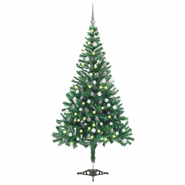 Brad de Crăciun pre-iluminat cu globuri, 120 cm, 230 ramuri WALTI