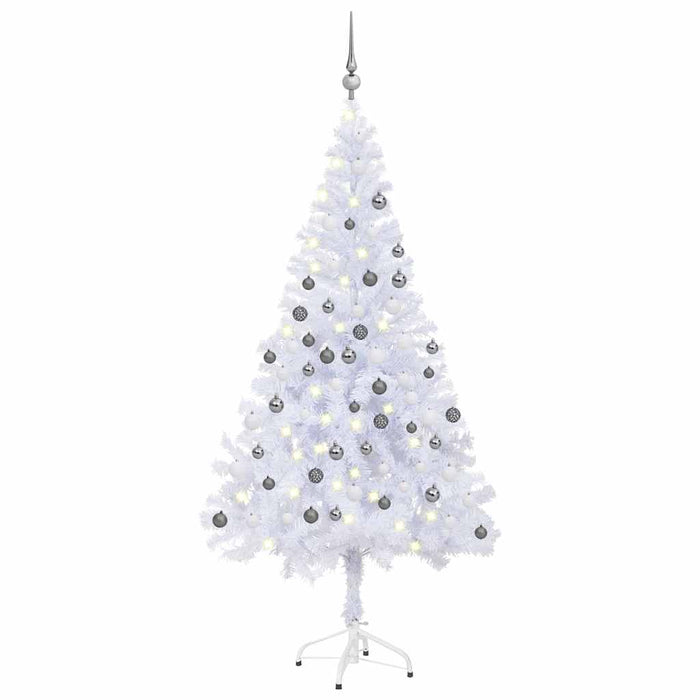 Brad de Crăciun pre-iluminat cu globuri, 120 cm, 230 ramuri - WALTI WALTI