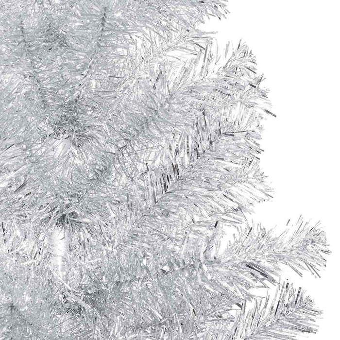 Brad Crăciun pre-iluminat cu set globuri, argintiu, 240 cm, PET - WALTI WALTI