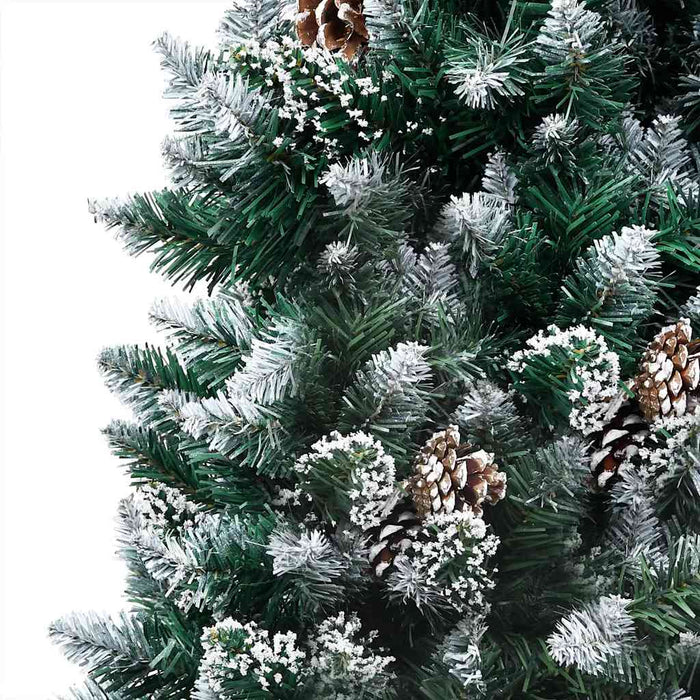 Brad Crăciun artificial cu LED-uri/globuri/conuri pin, 210 cm - WALTI WALTI