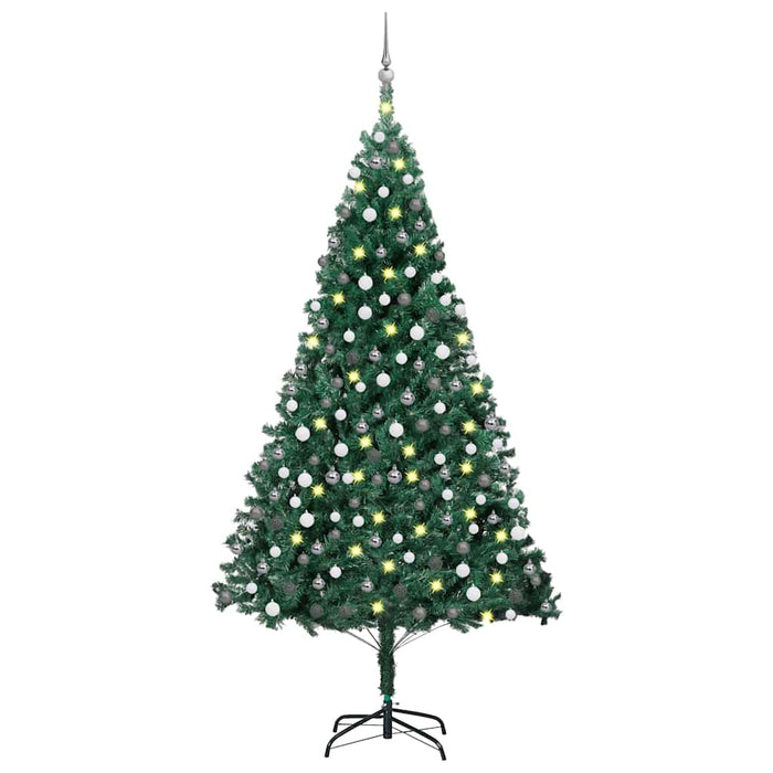 Brad Crăciun artificial pre-iluminat, set globuri, verde 240 cm - WALTI WALTI