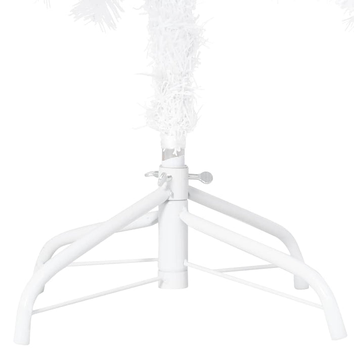 Brad Crăciun pre-iluminat artificial set globuri alb 150 cm PVC - WALTI WALTI