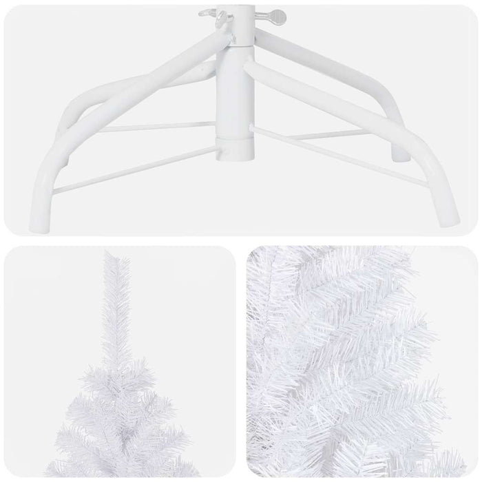 Brad Crăciun pre-iluminat artificial set globuri alb 180 cm PVC - WALTI WALTI