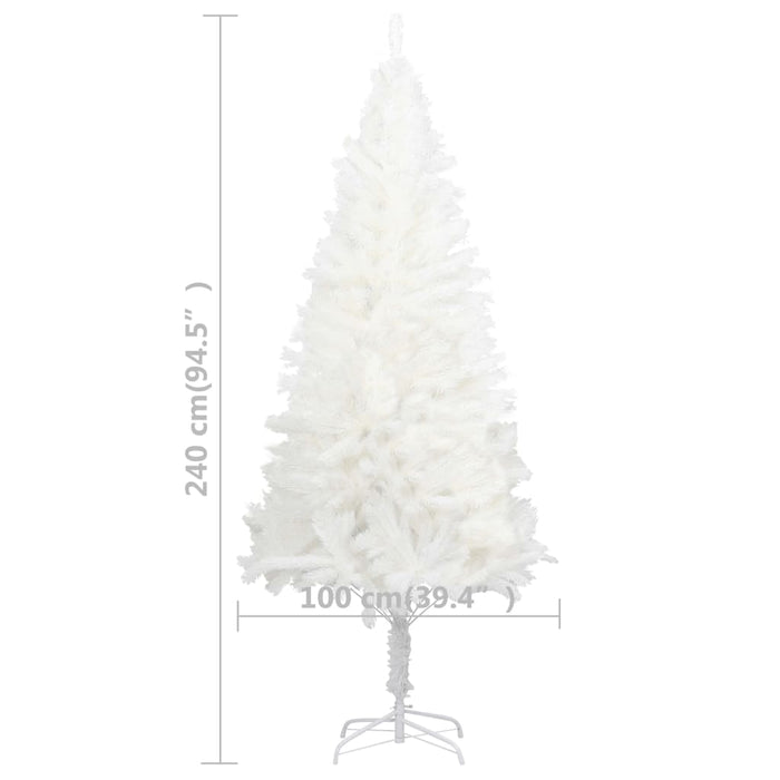 Brad Crăciun pre-iluminat artificial, set globuri, alb, 240 cm - WALTI WALTI
