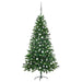 Brad Crăciun pre-iluminat cu set globuri, verde, 150 cm - WALTI WALTI