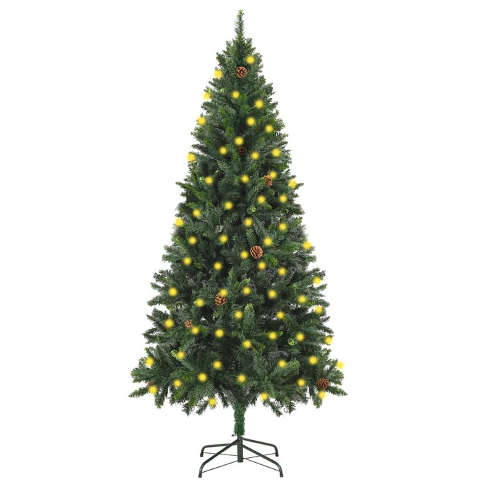 Brad Crăciun artificial pre-iluminat globuri/conuri pin 180 cm WALTI