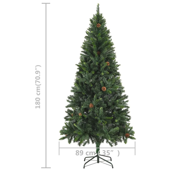 Brad Crăciun artificial pre-iluminat globuri/conuri pin 180 cm WALTI