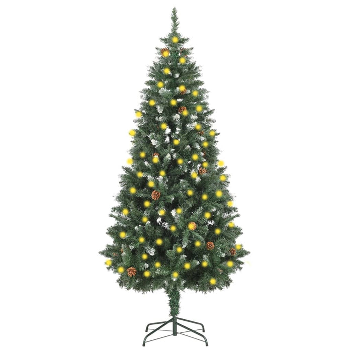 Brad de Crăciun artificial pre-iluminat cu conuri de pin 180 cm - WALTI WALTI