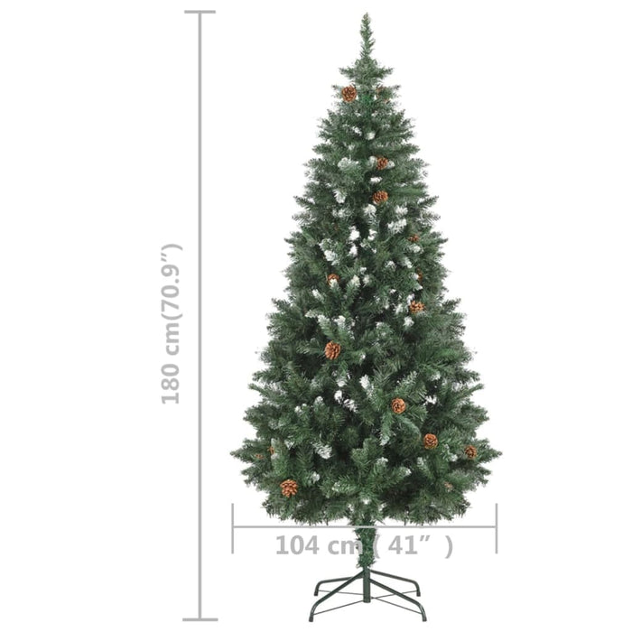 Brad de Crăciun artificial pre-iluminat cu conuri de pin 180 cm - WALTI WALTI