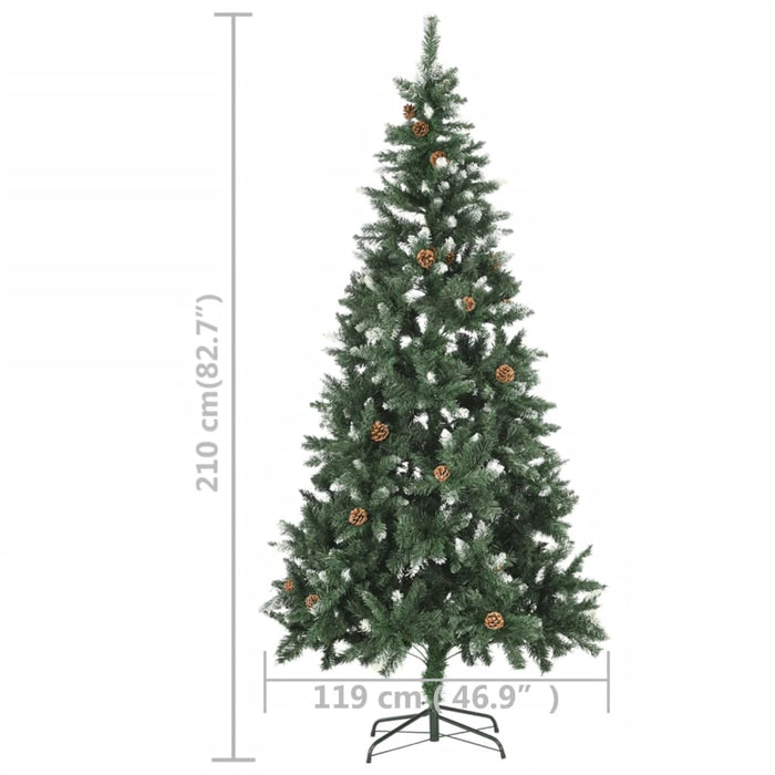 Brad de Crăciun artificial pre-iluminat cu conuri de pin 210 cm - WALTI WALTI