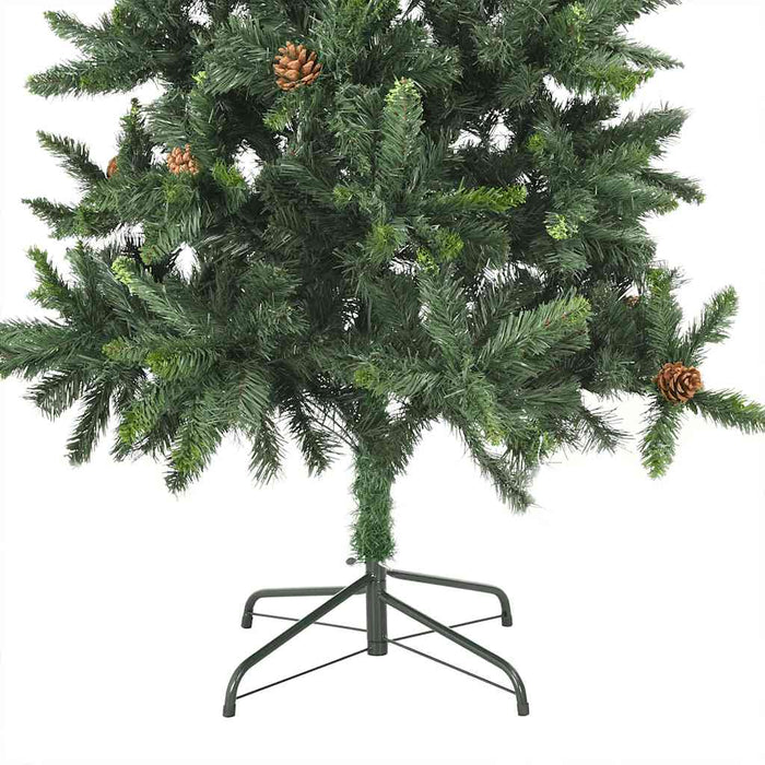 Brad Crăciun pre-iluminat artificial set globuri, verde, 210 cm WALTI