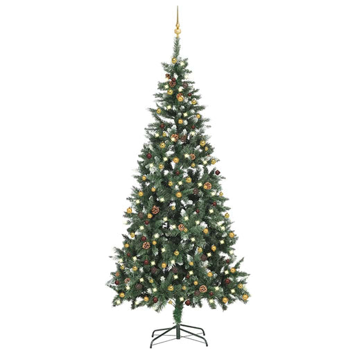 Brad de Crăciun pre-iluminat artificial cu set globuri, 210 cm - WALTI WALTI
