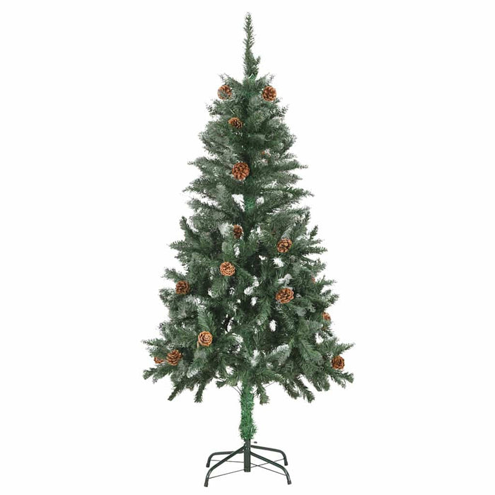 Brad Crăciun artificial pre-iluminat globuri/conuri pin 150 cm WALTI