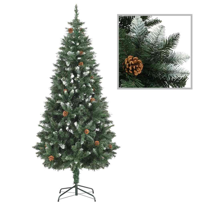 Brad Crăciun artificial pre-iluminat globuri/conuri pin 180 cm WALTI