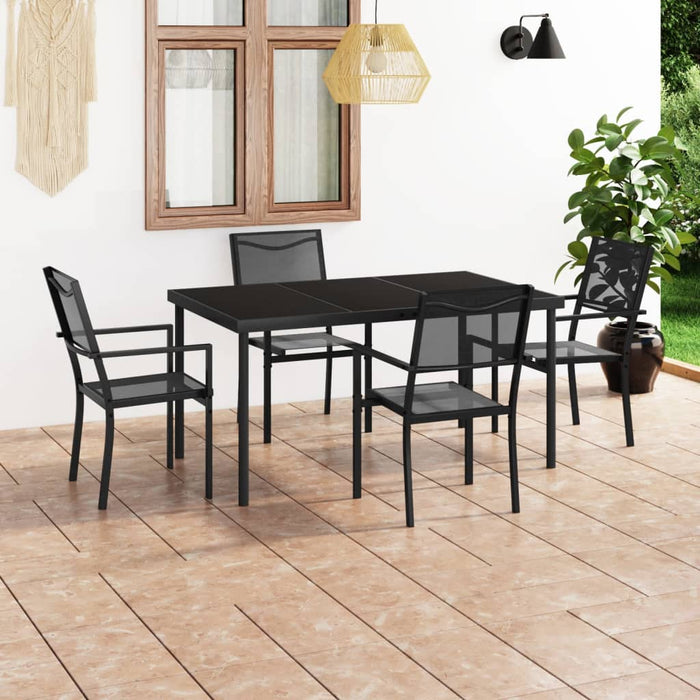 Set mobilier de exterior, 5 piese, oțel WALTI