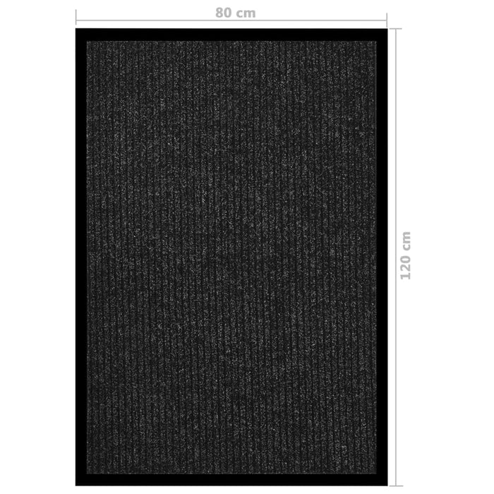 Covoraș de ușă, antracit cu dungi, 80x120 cm - WALTI WALTI