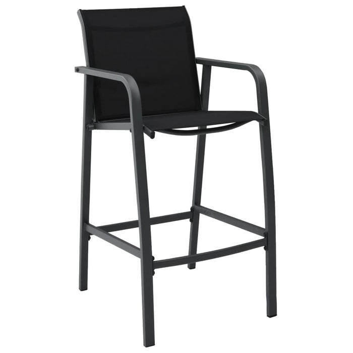 Set mobilier de bar pentru grădină, 3 piese, negru WALTI