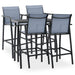 Set mobilier de bar pentru grădină, 5 piese, negru și gri - WALTI WALTI