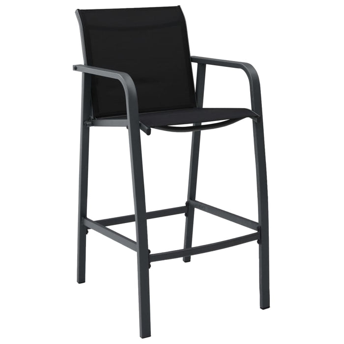 Set mobilier de bar pentru grădină, 7 piese, negru - WALTI WALTI