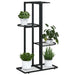 Suport pentru flori cu 4 nivele, negru, 43x22x76 cm, metal - WALTI WALTI