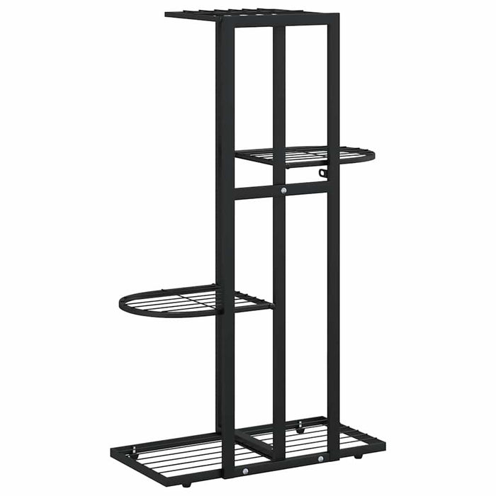 Suport pentru flori cu 4 nivele, negru, 43x22x76 cm, metal - WALTI WALTI