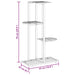 Suport pentru flori cu 4 nivele, negru, 43x22x76 cm, metal - WALTI WALTI