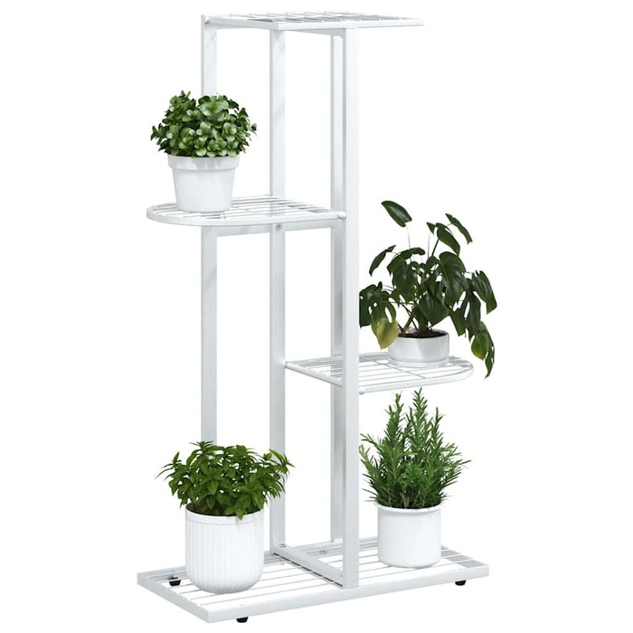 Suport pentru flori cu 4 nivele, alb, 43x22x76 cm, metal - WALTI WALTI