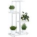 Suport pentru flori cu 4 nivele, alb, 43x22x76 cm, metal - WALTI WALTI
