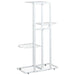 Suport pentru flori cu 4 nivele, alb, 43x22x76 cm, metal - WALTI WALTI