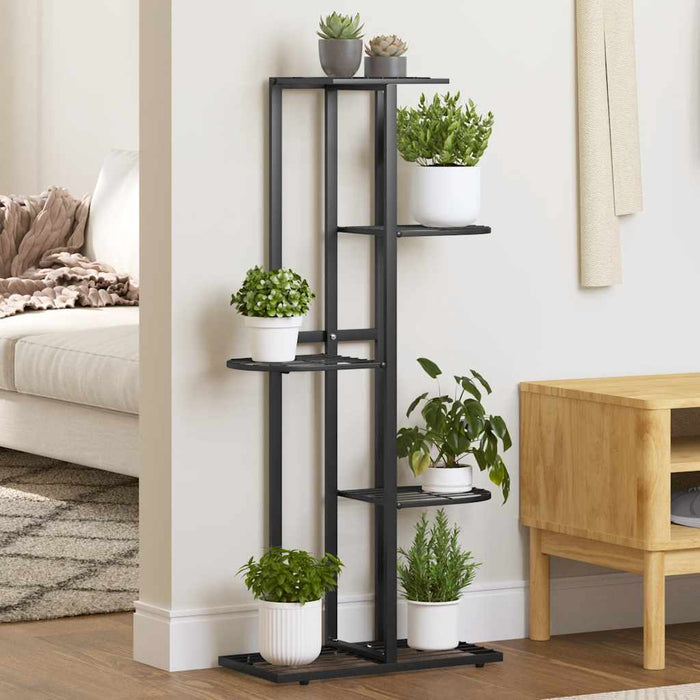 Suport pentru flori cu 5 niveluri, negru, 43x22x98 cm, metal - WALTI WALTI
