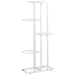 Suport pentru flori cu 5 niveluri, alb, 43x22x98 cm, metal - WALTI WALTI