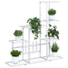 Suport pentru flori, 94,5x25x88 cm, alb, metal - WALTI WALTI