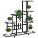 Suport pentru flori cu roți, 94,5x25x92,5 cm, negru, metal - WALTI WALTI