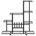 Suport pentru flori cu roți, 94,5x25x92,5 cm, negru, metal - WALTI WALTI