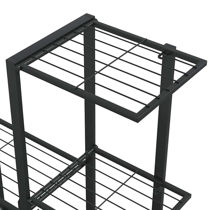 Suport pentru flori cu roți, 94,5x25x92,5 cm, negru, metal - WALTI WALTI