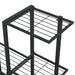 Suport pentru flori cu roți, 94,5x25x92,5 cm, negru, metal - WALTI WALTI
