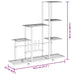 Suport pentru flori cu roți, 94,5x25x92,5 cm, alb, metal - WALTI WALTI
