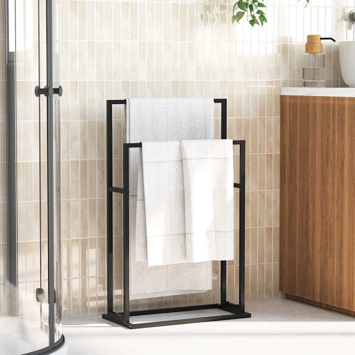 Suport de prosoape autonom, negru, 48x24x78,5 cm, fier - WALTI WALTI