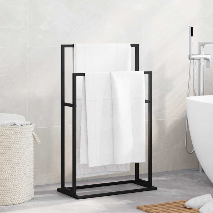Suport de prosoape autonom, negru, 48x24x78,5 cm, fier - WALTI WALTI