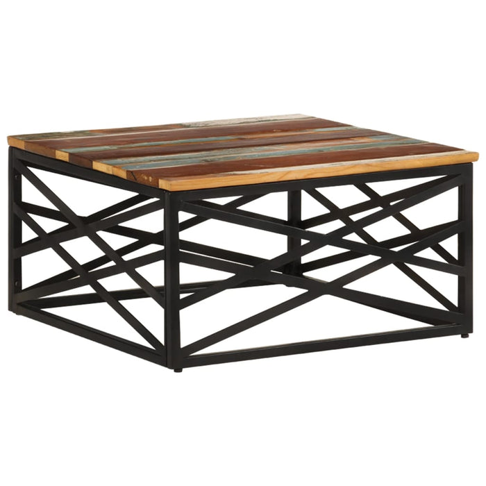 Măsuță de cafea, 68x68x35 cm, lemn masiv reciclat WALTI