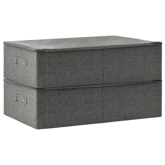 Cutii de depozitare 2 buc. antracit 70x40x18 cm material textil WALTI