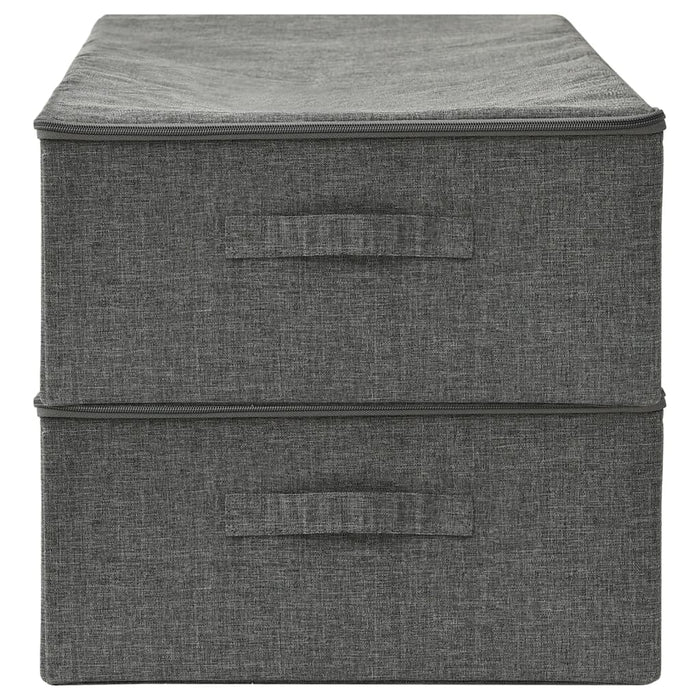 Cutii de depozitare 2 buc. antracit 70x40x18 cm material textil WALTI