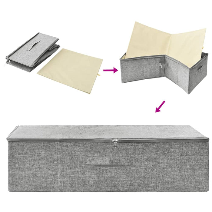 Cutie de depozitare, gri, 70x40x18 cm, material textil - WALTI WALTI