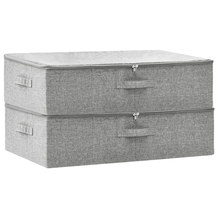 Cutii de depozitare 2 buc. gri 70x40x18 cm material textil - WALTI WALTI