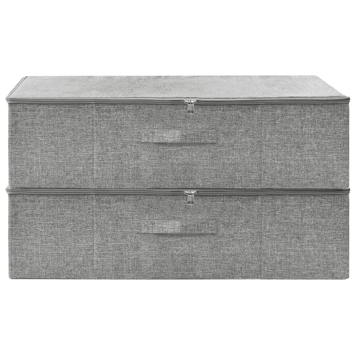 Cutii de depozitare 2 buc. gri 70x40x18 cm material textil - WALTI WALTI